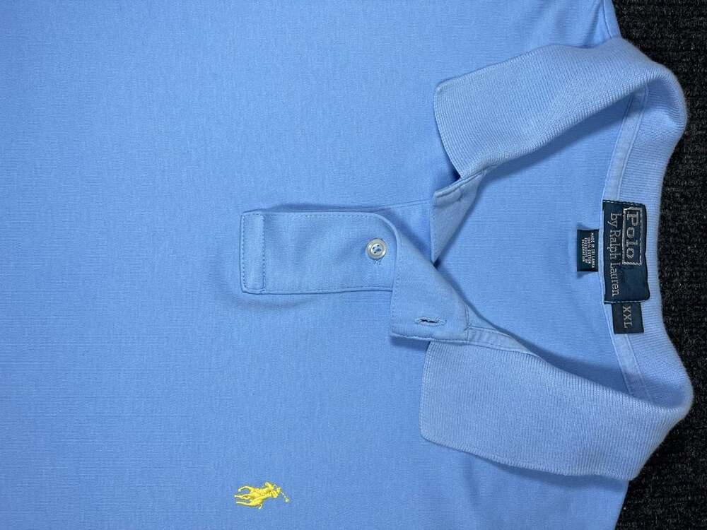 Polo Ralph Lauren Polo Shirt Size XXL Light Blue Cotton Short Sleeve